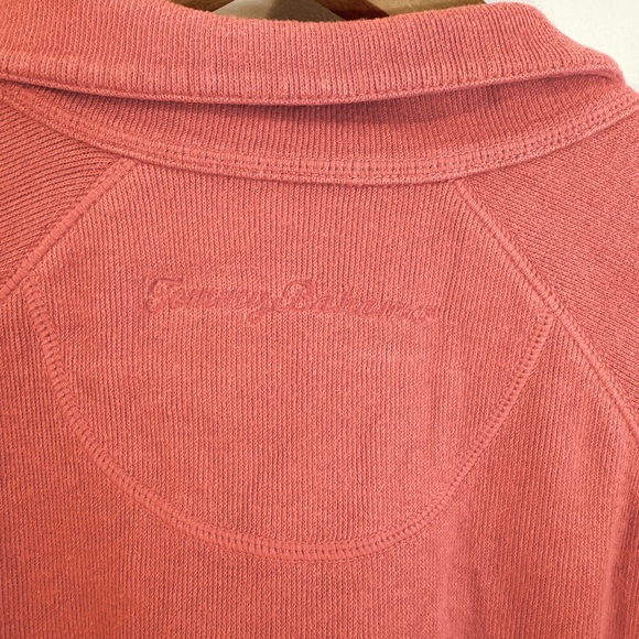 Tommy Bahama Coral 1/4 Zip Pullover Sweatshirt Size S Zipper Pockets - Picture 3 of 7